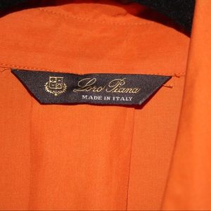 lora piana orange shirt dress